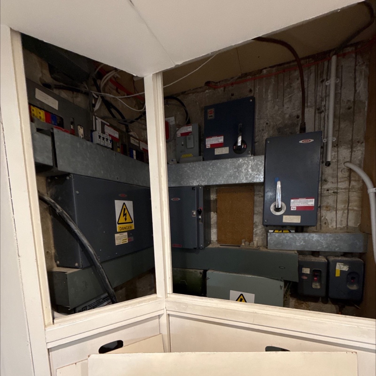 Electrical intake and switchgear room before asset mapping